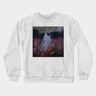 Ghost in a field of flowers Crewneck Sweatshirt